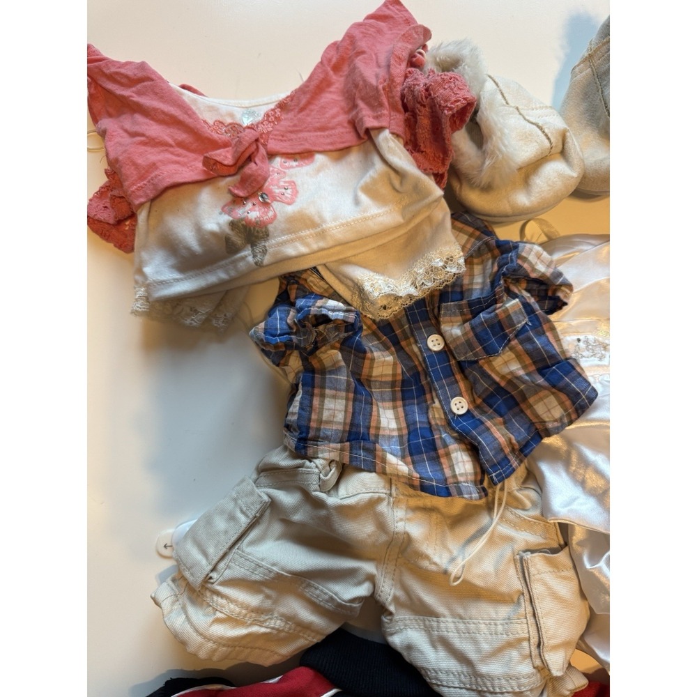 Build A Bear 46+ Piece Clothing Lot Shoes Wedding Dress Hello Kitty Justice BABW - Picture 2 of 9